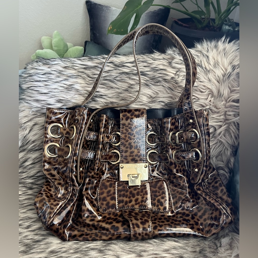 JIMMY CHOO Leopard Handbag